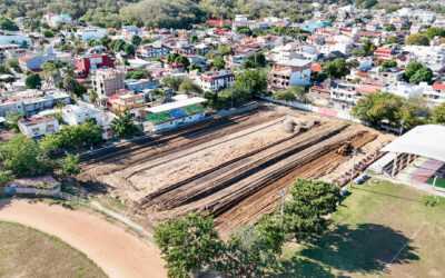 Rehabilitación del campo 1 de la Unidad Deportiva de La Crucecita.